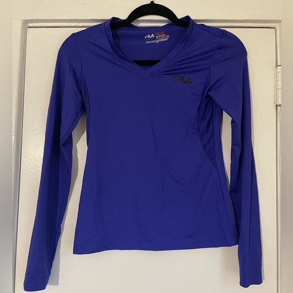 FILA Blue Long sleeve workout top size Small - Picture 4 of 8